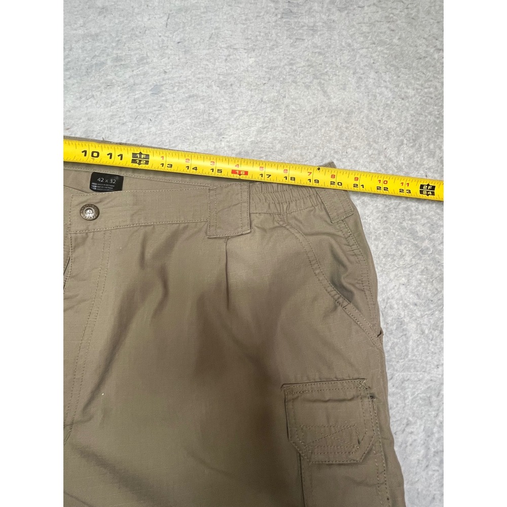 5.11 Tactical Mens Khaki Ripstop Cargo Pants 42x32 Tan Multi Pocket Utility - Picture 6 of 7